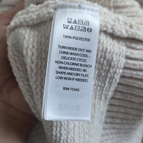 Cynthia Rowley Cream Knit Puff-Sleeve Sweater - Picture 3 of 4